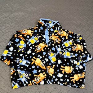 AOP Bluey Cartoon Fleece pullover Super Soft Women's Size Medium fit